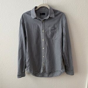 GAP Men's Black and White Checkered Shirt
